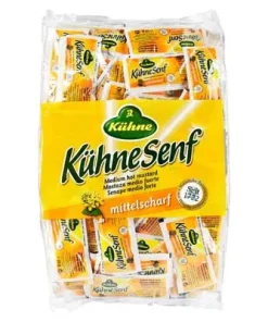 Kühne, Senf, mittelscharf, 150 Einzelportionen à 10 g, 1,5 kg Packung