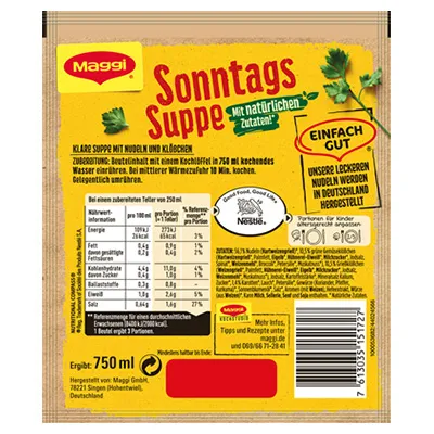 Maggi, Guten Appetit, Sonntagssuppe, 57 g Beutel – Bild 2