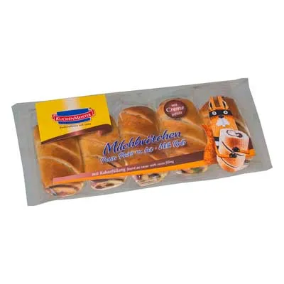 Kuchenmeister, Milchbrötchen mit Kakaofüllung, fertig gebacken, 5 Stück à 60 g, 300 g Packung